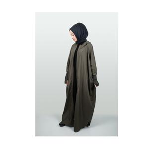<b>Islamic</b> <b>Clothing</b> Minimalist Style Woven Polyester / Cotton Windproof Prayer Parka LITE by TAKVA Modest Coats - Product Image 1