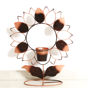 Support de pot de fleurs en forme d'étoile en métal rouge, jardinière décorative pour la décoration intérieure et extérieure de la maison et du jardin - Product Image 6