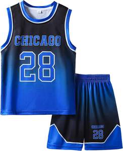 Costume de joueur de basket-ball pour adultes et enfants maillots de sport pour jeunes 28 # pour garçons et filles ensemble de maillots de basket-ball respirants - Product Image 1