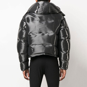 Veste matelassée pour homme OEM de haute qualité, col montant, imperméable, à capuche, longueur standard, logo personnalisé, hiver chaud - Product Image 5