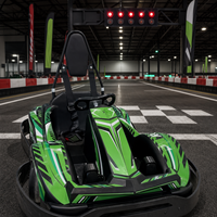 Go Kart Eléctrico de Conducción Estable para Exteriores, Kart de Carreras para Niños, Tamaño Personalizado para Uso en Parques Infantiles, Clubes y Ocio