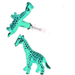 Tiradores de cajón de armario de cocina de lavado de perillas azules de jirafa de hierro fundido verde para tocador para dormitorio, sala de estar o Villa - Product Image 2