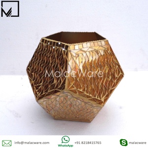 Jarrón y macetero de Color dorado, diseño de moda, alta calidad, grabado con logotipo, decoración de flores fresca, florero de metal - Product Image 2