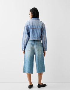 2024 New Style Regular Women <b>Denim</b> <b>Jackets</b> Private Logo Hooded Collar <b>Lightweight</b> Windproof Breathable Eco-Friendly - Product Image 4