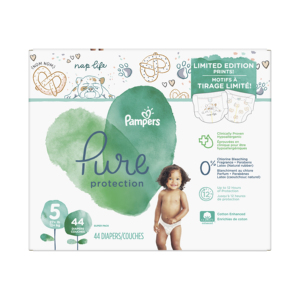 Prix promotionnel sur les couches pour bébé Pampers Pure Protection, nouveau-né, taille extra petite, couches à bandes adhésives en vente - Product Image 5
