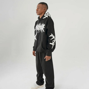 เสื้อฮู้ดผ้ากรดแบบมีฮู้ดสำหรับผู้ชายผู้หญิงเสื้อมีฮู้ดขนาดใหญ่พิเศษปักโลโก้ได้ตามต้องการ - Product Image 2