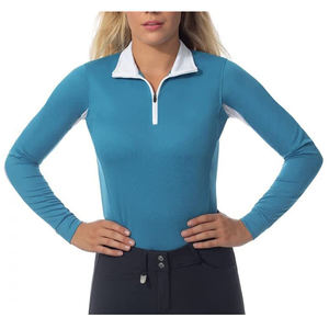 Chemise d'équitation de haute qualité pour femmes pour les événements de spectacle, matière extensible, coutures propres, séchage rapide et respirant, manches courtes - Product Image 4