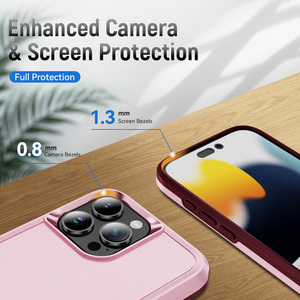 Étui hybride Trailblader Armor pour iPhone 16 Pro avec béquille, absorption des chocs, charge sans fil, rose - Product Image 3