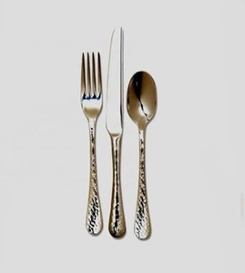 Ensemble de couverts en acier inoxydable de style vintage de luxe de qualité royale parfait pour les hôtels de mariages et les repas de tous les jours faits à la main - Product Image 5