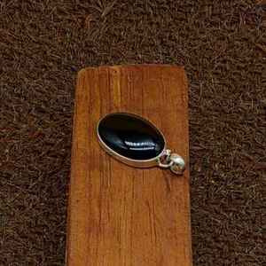 Bohemian Boho Style Black <b>Onyx</b> Cabochon Pendant 925 Solid Silver <b>Necklace</b> Artisan Crafted Perfect Gift for Women and Children - Product Image 6