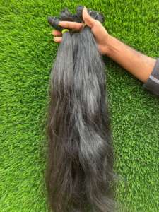 Raw Indian Human <b>Hair</b> Double Weft Bundles Virgin Cuticle Aligned Single Donor Wavy Curly <b>Machine</b> Double Weft <b>Hair</b> Extensions - Product Image 4