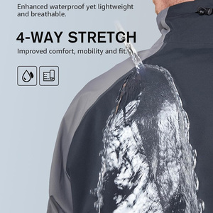 Streetgrace chaqueta cortavientos de golf para hombre OEM producción personalizada tela ligera transpirable con logotipo impreso y etiqueta privada - Product Image 6