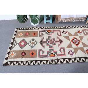 3.2x9.4 ft Turkish <b>Rug</b>, <b>Runner</b> Vintage <b>Rug</b>, Brown Plants & trees <b>Rug</b> - Product Image 5