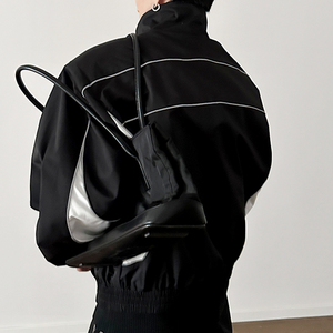 Custom Men Zip up Tracksuit Baggy <b>Sweat</b> <b>Set</b> Jogger Reflective Stripe Two Piece <b>Set</b> Custom Men Nylon Tracksuits hot sell - Product Image 3