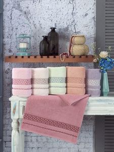 Serviettes Carrées Pastel 100% Coton 500 Gsm Serviettes de Main et de Bain en Tailles 50X100 cm et 70X140 cm pour la Maison et le Voyage - Product Image 3