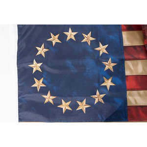 Paquete de 2 Banderas Americanas Teñidas con Tinte de Té, 13 Estrellas, 3x5, para Exteriores - Bandera de Betsy Ross, 13 Colonias, Estilo Vintage, Banderas de EE. UU. - Product Image 5