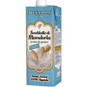 100% planta com base de leite de amêndoa italiana ", pronto para beber" fiordilatte di mandorla 1000 ml sem aromas