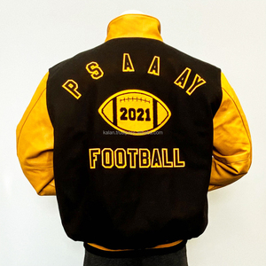 Chaqueta universitaria de lana con letras clásica personalizada para hombres y mujeres, ropa de equipo de invierno, parches de chenilla con soporte, Vintage High School College - Product Image 3
