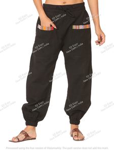 Pantalon Aladdin taille libre pour femme écologique Hippy Boho classique hiver Yoga trémie droite Harem tissé Baggy respirant plat - Product Image 4