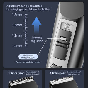 Recortador de pelo para mascotas recargable de bajo ruido, cortadora de pelo <span class=keywords><strong>DogCat</strong></span> inalámbrica de alta potencia con pantalla LED, herramienta de afeitadora de aseo con logotipo personalizado OEM - Product Image 4