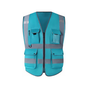 Chaleco de alta visibilidad con 5 bolsillos y tiras reflectantes Ropa de trabajo al aire libre Chaleco DE SEGURIDAD reflectante - Product Image 3