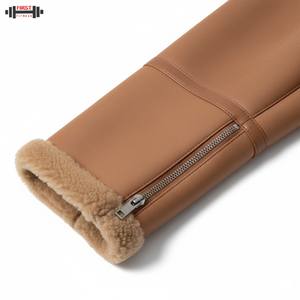 Abrigos y Chaquetas para Hombre con Cuello de Piel, Ropa Ultra Cálida de Invierno, Chaqueta Clásica Informal de Piel Sintética Gruesa para Hombre, Chaqueta Bomber - Product Image 3