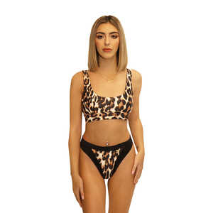 Haut à imprimé léopard Lumija Michela, taille S, 100g, collection de maillots de bain et de vêtements de plage tendance - Product Image 5