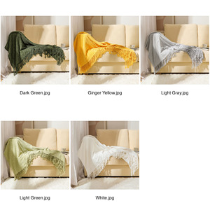 Plaid en chenille ultra doux avec franges élégantes, couverture luxueuse et confortable pour canapé, lit, salon, vente en gros, OEM accepté - Product Image 2