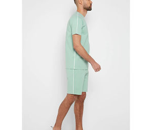 Ensemble de t-shirts d'été 100% coton pour hommes, décontracté et confortable, coupe ample, respirant, tissu lourd, ensemble court pour hommes, nouvel arrivage - Product Image 5