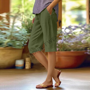 Trendy <b>Womens</b> Bermuda Casual Fashion Shorts With High Waist Fit And Soft Breathable Fabric Ideal <b>For</b> Outdoor Activities - Product Image 5