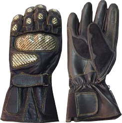 Gants de motard robustes HMB-2043A en cuir longs jusqu'aux poignets avec protection en gel pour sports d'hiver en extérieur et conduite - Product Image 3