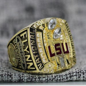 (LSU) Bague de championnat national de football universitaire en argent 925 avec diamant pour mariage et fiançailles - Product Image 2