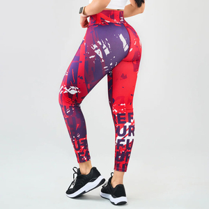 2024 meilleur Design personnalisé vêtements de sport pleine longueur pour les femmes Leggings de fitness imprimés par sublimation avec logo à la taille - Product Image 6