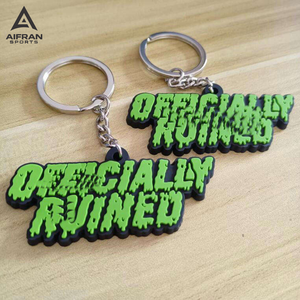 AIFRAN Fabricant professionnel de porte-clés en caoutchouc de silicone avec logo personnalisé et étiquettes de clés brodées. - Product Image 2