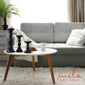 Portavelas de Madera Hechos a Mano |   Juego de Portavelas de Pilar Vintage |   Decoración Rústica para el Hogar - Product Image 3