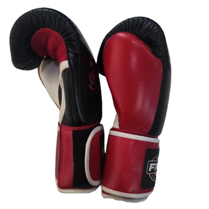 ถุงมือชกมวยหนังแท้คุณภาพสูง สีดำแดง น้ำหนักเบา แบบเต็มนิ้ว สำหรับฝึกซ้อม MMA และชกมวย - Product Image 4
