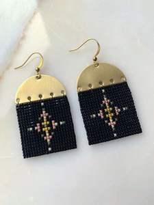 Pendientes colgantes con cuentas de diseño de cara de vaca de alta calidad, cuentas de semillas personalizadas, bordado, el mejor regalo, pendientes con cuentas - Product Image 3