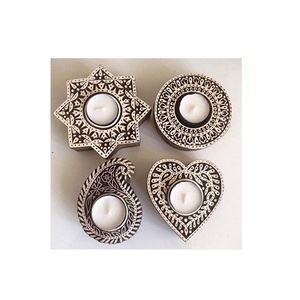 Attractive Handmade Wooden <b>Candle</b> Holders Brown Finished Antique Wedding Pillar <b>Tea</b> Light Wood for Table Decoration - Product Image 2