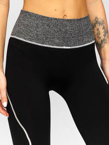 เลกกิ้งออกกำลังกายเอวสูงแบบสั่งทำพิเศษสำหรับผู้หญิง เนื้อผ้าโพลีเอสเตอร์ผสมสแปนเด็กซ์ถักทออย่างดี ยืดหยุ่น ระบายอากาศได้ดี พร้อมลายพิมพ์ - Product Image 5