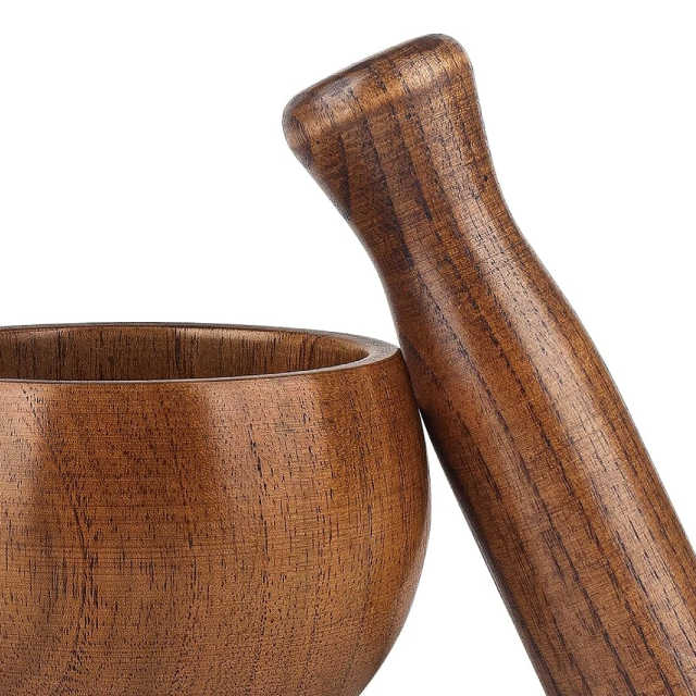 OEM Customizable Unique Designed Wooden Grinding Tool Acacia Mortar and Pestle for Kitchenware Party Buy From Indian Supplier