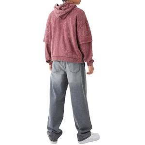 Streetwear personnalisé sweats à capuche délavés à l'acide sweat à capuche zippé en molleton de coton pour hommes de haute qualité BY BS 2026 - Product Image 6