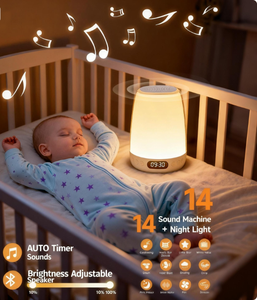 RGB LED Chiếu Sáng ABS Plug-Trong Tiếng Ồn Trắng Bé Ngủ Máy Với 14 Âm Nhạc Âm Thanh Nhẹ Nhàng Nursery Trợ Giúp Giấc Ngủ - Product Image 1