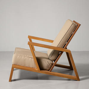Fauteuil de jardin de luxe en teck avec coussin résistant aux intempéries pour hôtel, complexe hôtelier, mobilier de patio, fabricant en gros - Product Image 2
