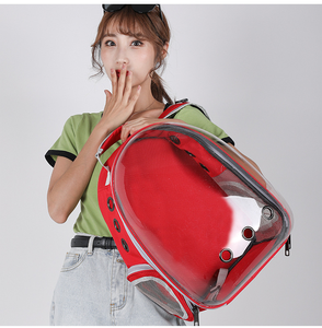 Tas ransel kucing bernapas baru desain Kapsul Luar Angkasa tas hewan peliharaan plastik transparan dengan penutup ritsleting - Product Image 5