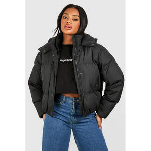 Chaqueta Corta Acolchada Holgada Personalizada para Mujer, para Invierno, Tejido de Poliéster, Estándar, 1 Pieza - Product Image 1