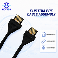OEM 10-Pin 0,5mm Rastermaß 42AWG Kabelkonfektion Flexibles Flachbandkabel für Kamerasysteme/Interne Displayverbindungen