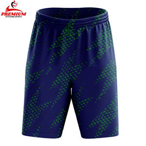 Shorts de sport pour hommes, logo personnalisé brodé, nouveau style, tissu polyester, maille, shorts de course cargo, motif sublimé - Product Image 1