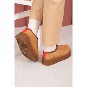 Botas Mini Color Bronceado con Forro de Piel Genuina, Altura Media de Pantorrilla, Térmicas, Impermeables, Cálidas, con Plantilla de Goma y Caña de Cuero - Product Image 4