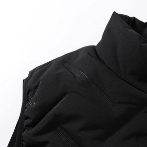 Chaleco acolchado de invierno para hombre, sin mangas, de algodón suave, con cuello alto, cierre de cremallera, patrón liso, uniforme deportivo para empresas, Mono Riders - Product Image 4