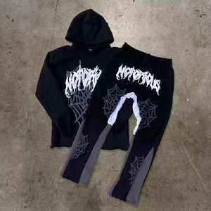 Survêtements unisexes à capuche personnalisables en polaire respirante écologique 330g, nouvelle collection automne, style streetwear, vente en gros, arrivée Puff - Product Image 4